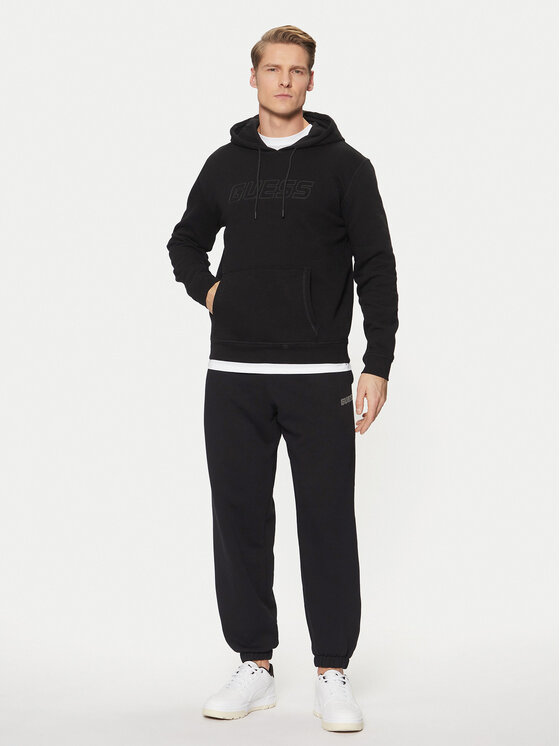 Guess Guess Μπλούζα Z4YQ12 K9V31 Μαύρο Regular Fit