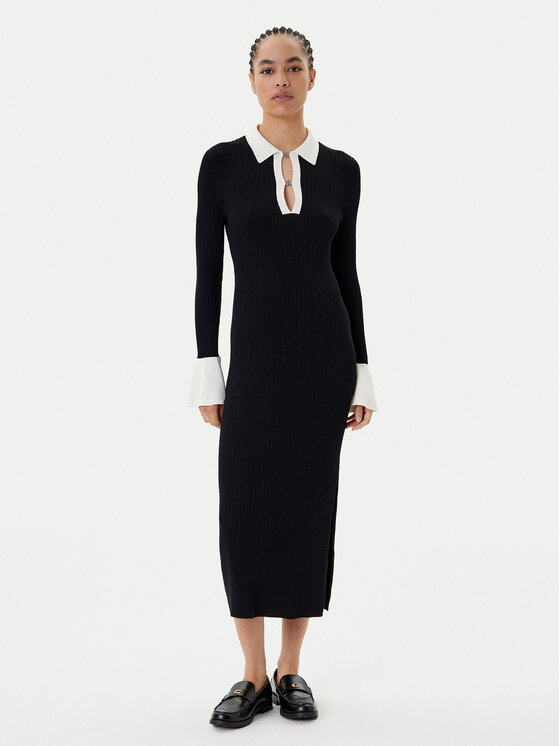 HUGO HUGO Trikotažinė suknelė Sharry 50542620 Juoda Slim Fit
