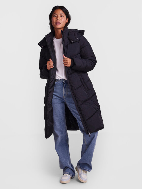 Pieces Pieces Μπουφάν χειμωνιάτικο Jamilla 17126619 Μαύρο Oversize