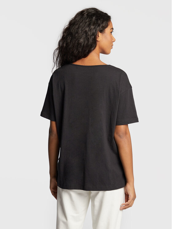 Seidensticker Seidensticker Koszulka piżamowa 12.500005 Czarny Regular Fit