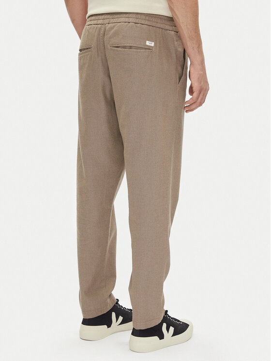 Mustang Mustang Pantaloni di tessuto Milano 1016330 Grigio Tapered Fit