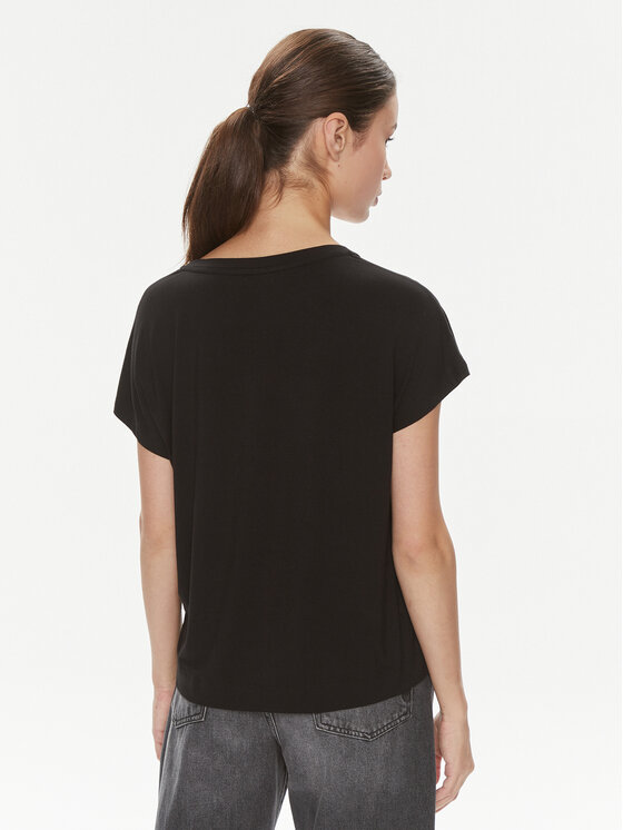 Liu Jo Liu Jo Bluzka Ecs T-Shirt St P M/C TA4194 JS360 Czarny Regular Fit