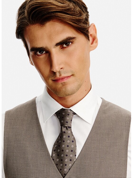 Pako Lorente Pako Lorente Kamizelka garniturowa P26SF-8X-010 Brązowy Slim Fit