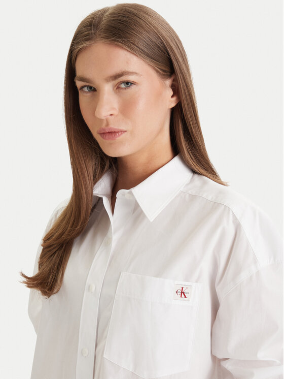 Calvin Klein Jeans Calvin Klein Jeans Särk LV047F148G Valge Relaxed Fit