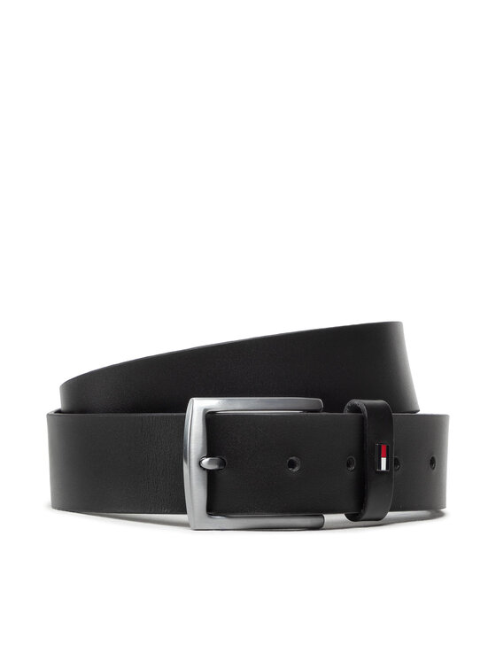 Tommy Hilfiger Tommy Hilfiger Мъжки колан Denton Leather 3.5 AM0AM10312 Черен