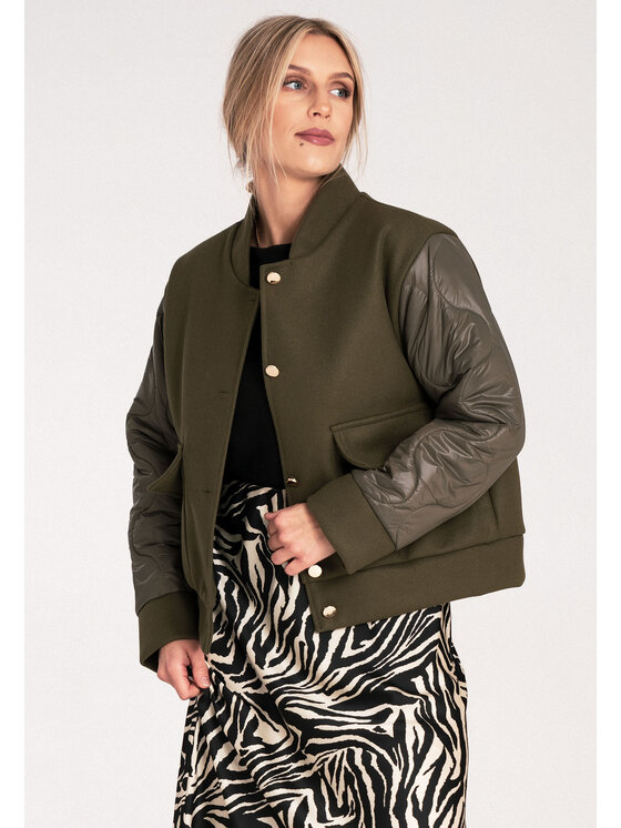 FIGL FIGL Bundy bomber M1097 Zelená Regular Fit