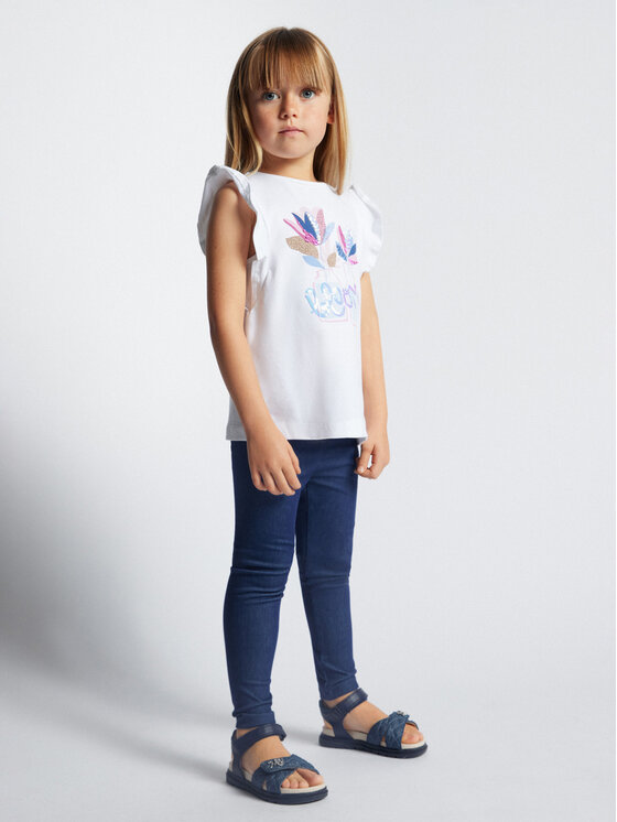 Mayoral Mayoral Set tricou și leggings 3703 Bleumarin Slim Fit