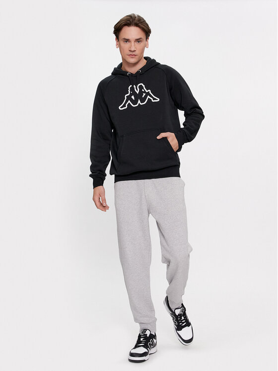 Kappa Kappa Majica dugih rukava Zaiver 303WEP0 Crna Regular Fit