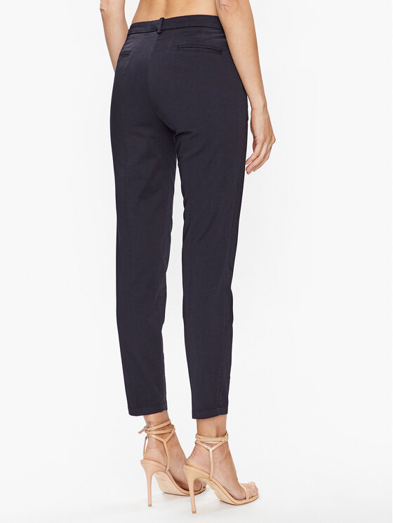 Fabiana Filippi Fabiana Filippi Kalhoty z materiálu PADP02W364 Tmavomodrá Regular Fit
