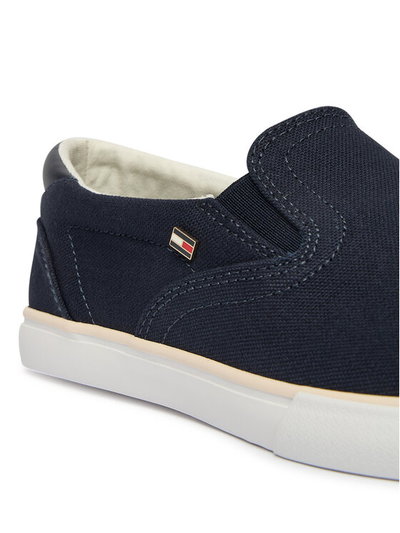 Tommy Hilfiger Tommy Hilfiger Tenisówki Th Low Profile Slip On FW0FW09103 Granatowy