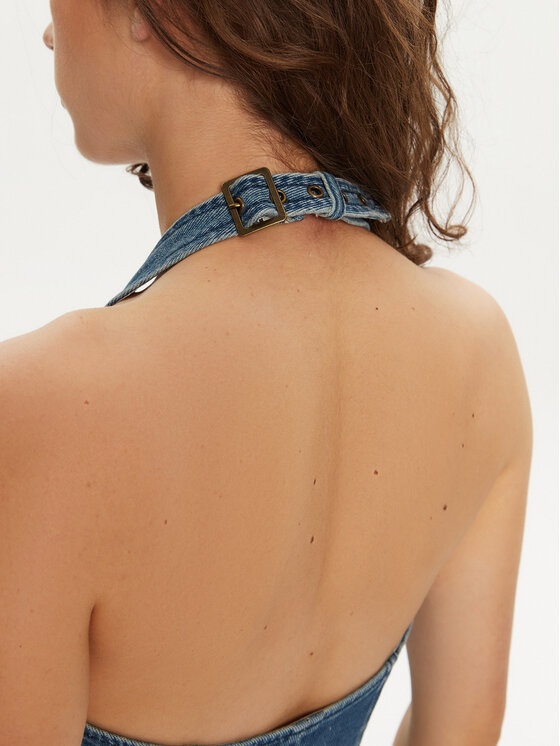 One Teaspoon One Teaspoon Top 26601 Niebieski Slim Fit