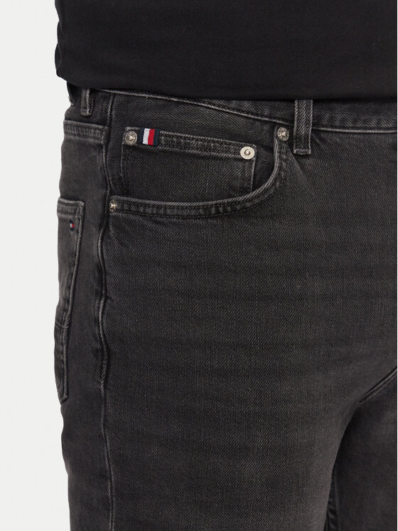 Tommy Hilfiger Tommy Hilfiger Džinsai Denton MW0MW37812 Juoda Straight Fit