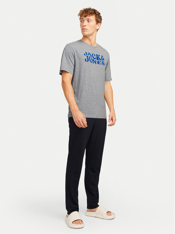 Jack&Jones Pidžama Elton 12266998 Pelēks Standard Fit