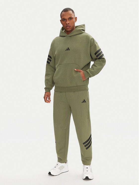 adidas adidas Pantaloni trening Future Icons 3-Stripes JD4891 Verde Loose Fit