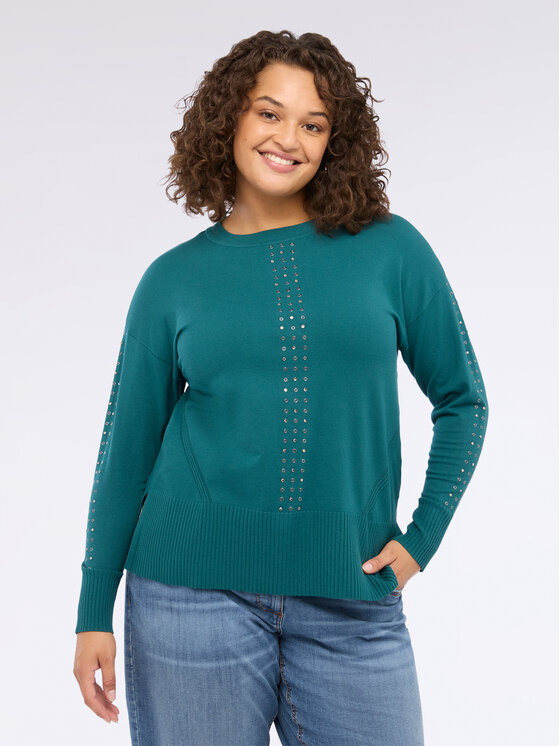 Fiorella Rubino Fiorella Rubino Maglione M719L008101N024 Turchese Regular Fit