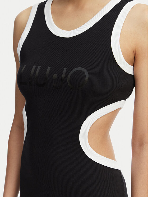 Liu Jo Liu Jo Sommerkleid VA5043 J4822 Schwarz Regular Fit