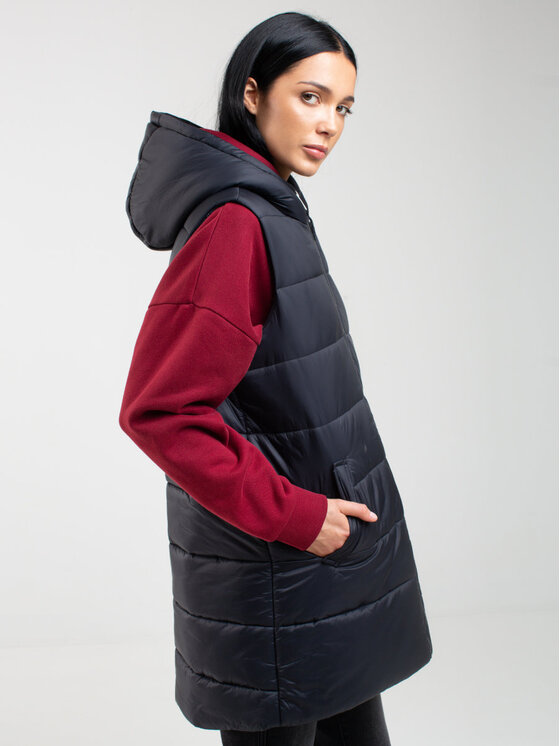 BIG STAR BIG STAR Bezrękawnik PAVLA_906_130 Czarny Basic Fit