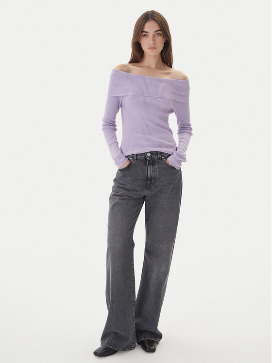 Kontatto Kontatto Megztinis 3M0813C Violetinė Regular Fit