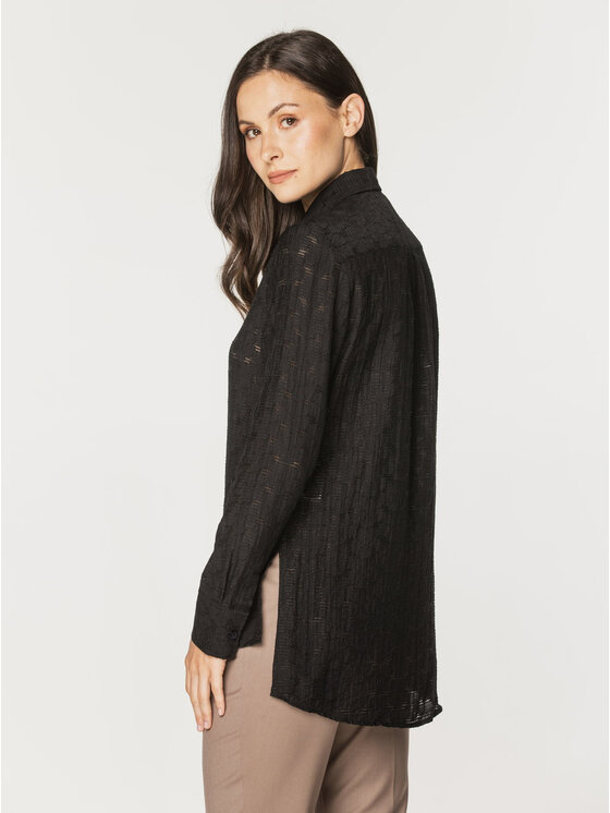 Willsoor Willsoor Koszula 61372 Czarny Oversize