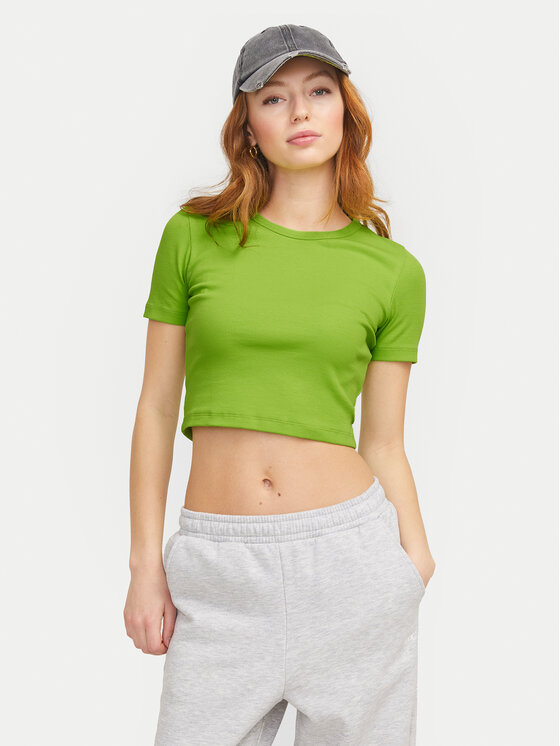 JJXX JJXX T-krekls Florie 12217164 Zaļš Slim Fit