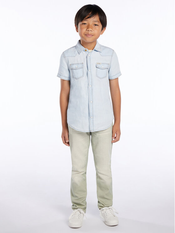 Guess Guess Сорочка L3GH06 D4ZF1 Голубий Regular Fit