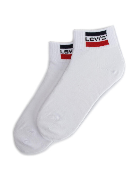 Levi's® Levi's® Set de 2 perechi de șosete lungi unisex 993030001 Alb