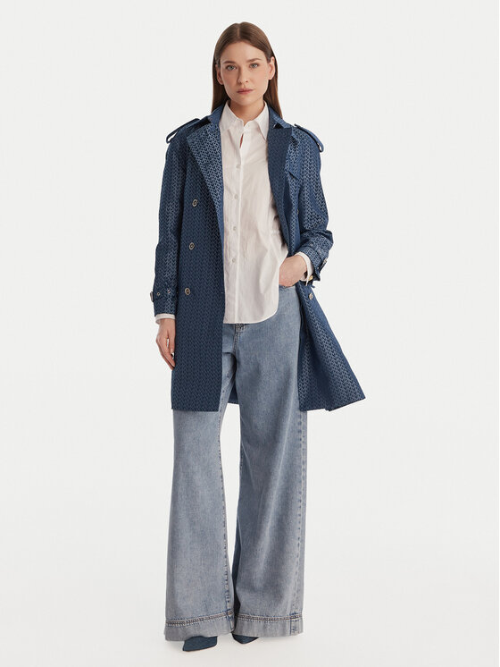 MICHAEL Michael Kors MICHAEL Michael Kors Tenchcoat MR620K2K90 Blau Regular Fit