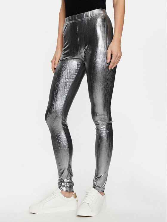 Karen by Simonsen Karen by Simonsen Leggings Regitze 10105220 Srebrna Slim Fit