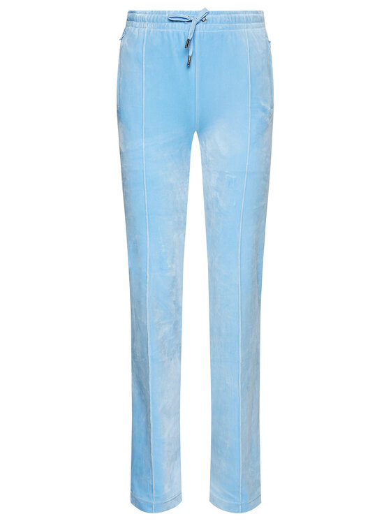 Juicy Couture Juicy Couture Spodnji del trenirke Tina JCAPW045 Svetlo modra Regular Fit