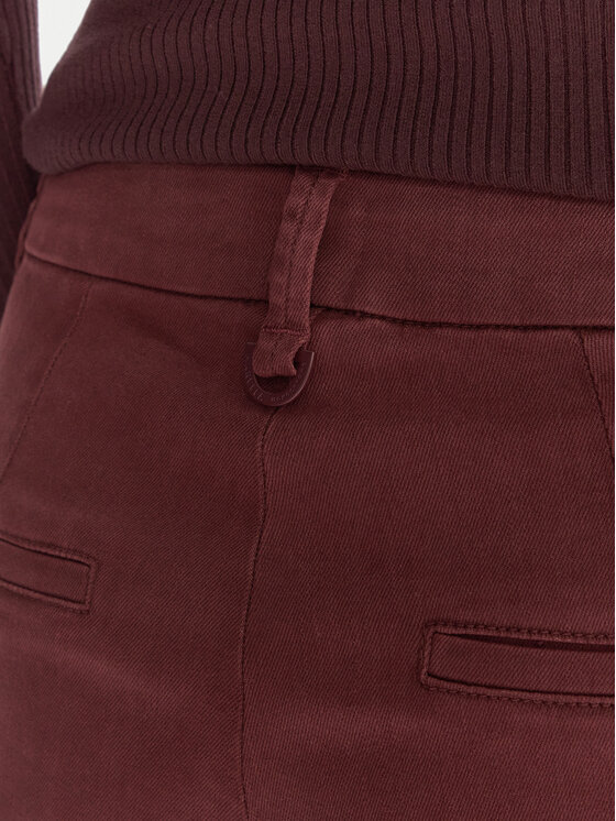 Marella Marella Chino nohavice Rovo 2523136055 Bordová Slim Fit