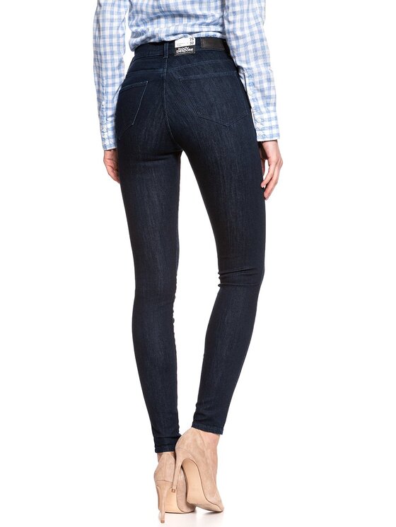 Wrangler Wrangler Jeansy HIGH RISE SKINNY Niebieski Skinny Fit