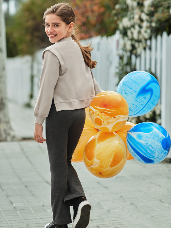 Mayoral Mayoral Komplet bluza i legginsy 7755 Beżowy Regular Fit