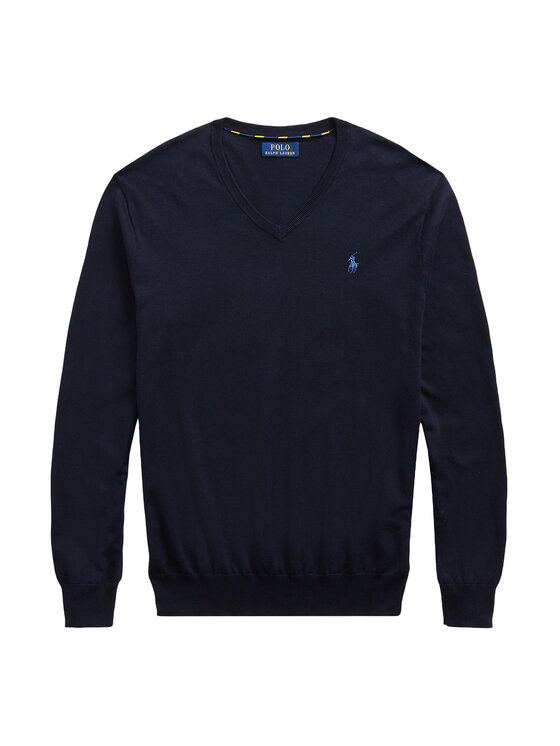 Polo Ralph Lauren Polo Ralph Lauren Megztinis Ls Sf Vn Pp 710670789004 Tamsiai mėlyna Slim Fit