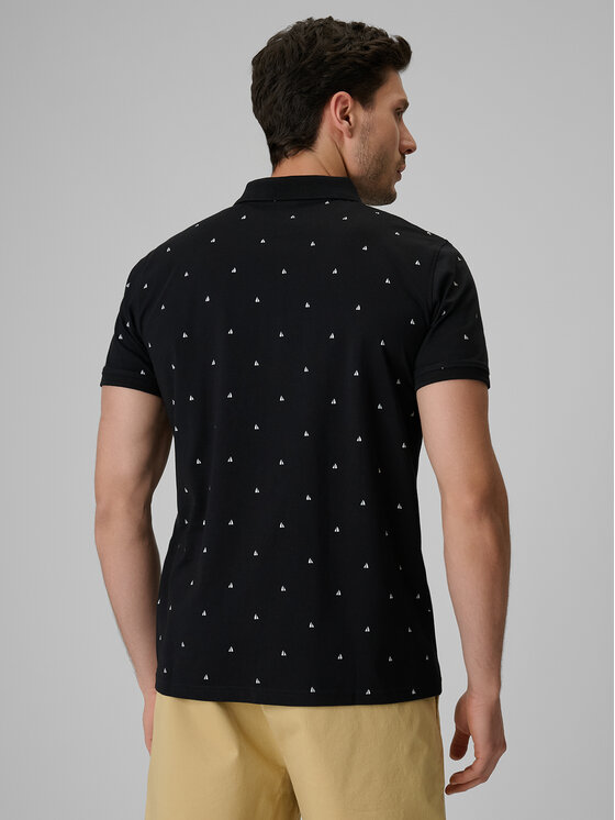 4F 4F Polo COMMERCIAL Czarny Regular Fit