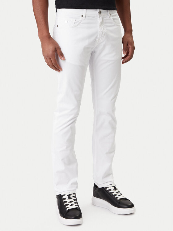 KARL LAGERFELD Blugi 265501 561805 Alb Slim Fit