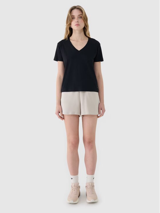 4F 4F T-Shirt 4FWSS25TTSHF1992-20S Czarny Oversize