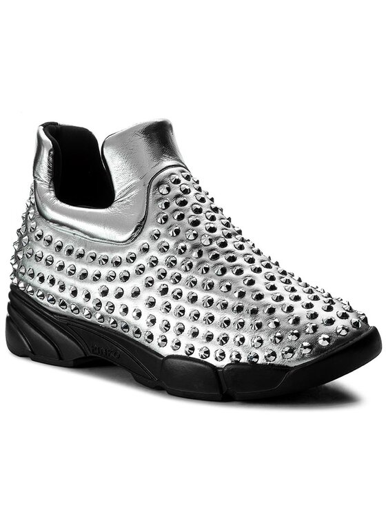 PINKO PINKO Laisvalaikio batai Gem 6 Al 17-18 BLKS1 1H20BB Y3QP Sidabrinė