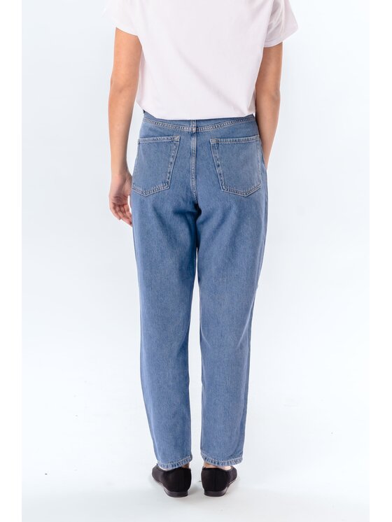 TeeShoppen TeeShoppen Jeansy Oryginalne dżinsy Mom Performance Niebieski Boyfriend Fit