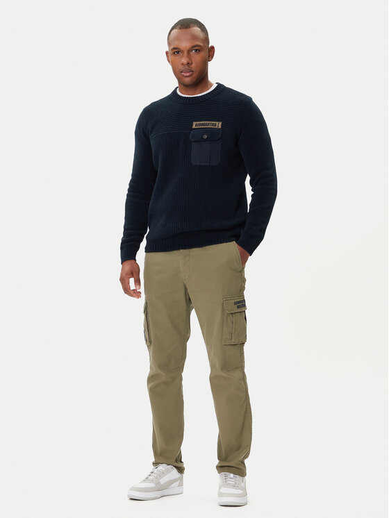 Aeronautica Militare Aeronautica Militare Pulover 252MA1573UL00539 Mornarsko modra Regular Fit