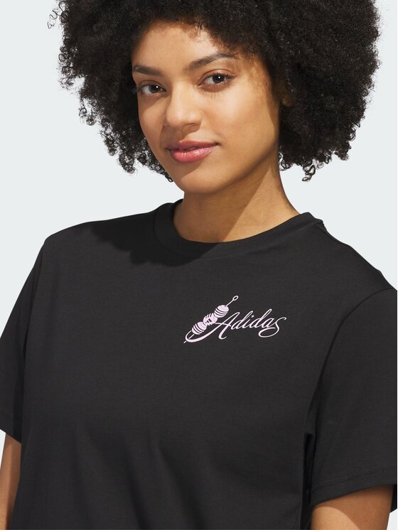 adidas adidas T-Shirt MIND BODY & SPIRIT(S) GRAPHIC Czarny Regular Fit