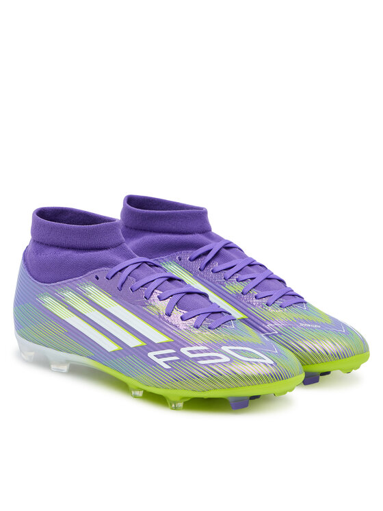 adidas adidas Buty do piłki nożnej F50 League Mid Firm/Multi-Ground Boots JI0886 Fioletowy