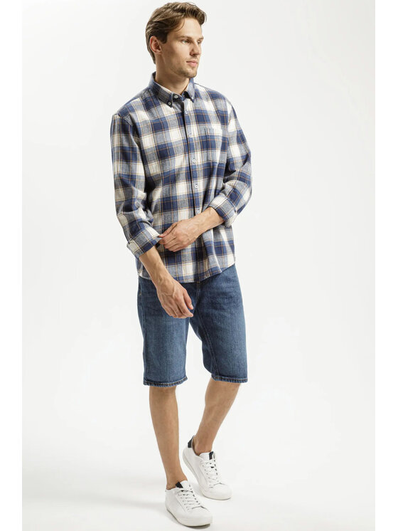 Cross Jeans Cross Jeans Szorty jeansowe A 565-824 Niebieski Regular Fit