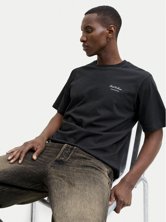 Jack & Jones Jack & Jones Тишърт Earchive 12287990 Черен Regular Fit