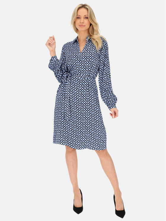 Gerry Weber Gerry Weber Sukienka koszulowa 580005-31502 Granatowy Relaxed Fit