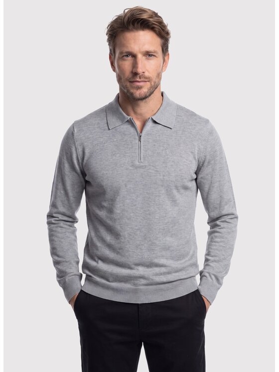 Pako Lorente Pako Lorente Sweter P26WF-2X-006 Szary Straight Fit