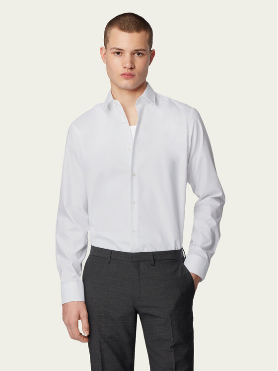 BOSS Boss Krekls Eliott 50416086 Balts Regular Fit