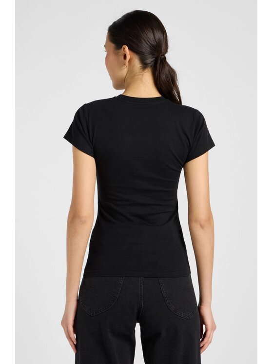 Lee Lee T-Shirt SLIM TEE Czarny Regular Fit