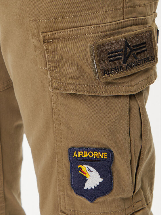 Alpha Industries Alpha Industries Auduma bikses Petrol Patch 178207 Zaļš Slim Fit