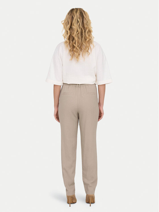 ONLY ONLY Riidest püksid Caro Poptrash 15278710 Beež Comfort Fit