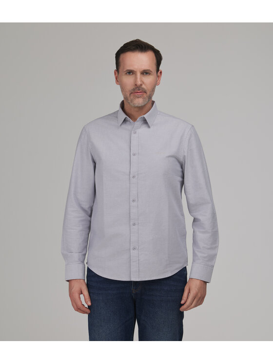 Lee Cooper Lee Cooper Koszula jeansowa VAN Szary Regular Fit